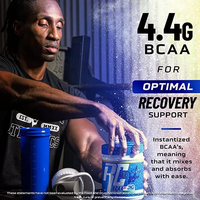 Ronnie Coleman's BCAA XS Powder with EAAs, Branched Chain Amino Acids Post Workout Muscle Recovery, Sugar Free Hydration Drink for Women and Men, Guava Nectarine, 30 Servings