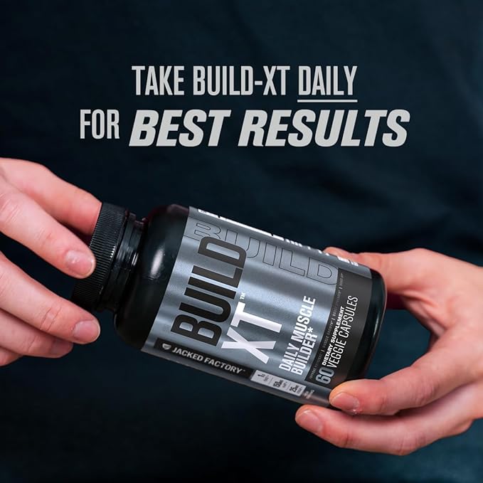 Jacked Factory Nitrosurge Pre-Workout in Cherry Limeade & Build XT Muscle Building Bundle for Men & Women
