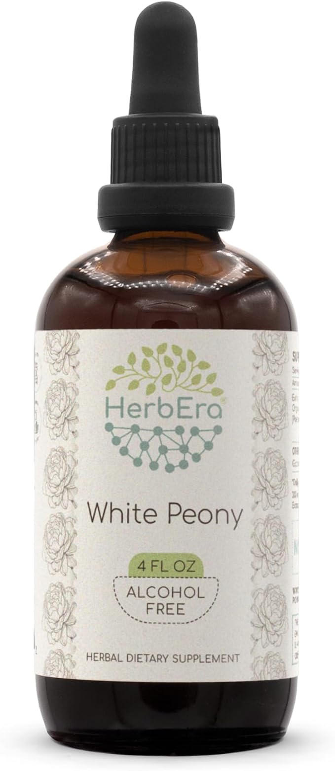White Peony B120 Alcohol-Free Herbal Extract Tincture, Concentrated Liquid Drops Natural Concentrated Liquid Drops Natural White Peony (Paeonia Lactiflora) Dried Root (4 fl oz)