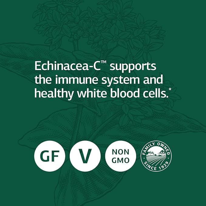 Standard Process Inc. Echinacea-C - Whole Food Blood and Immune Support with Vitamin C, Echinacea Purpurea, and Buckwheat - 90 Tablets