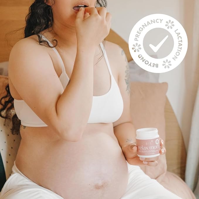 Boobie Relax Mom, Stress Support Supplement | Lactation Approved | Mood and Energy Support with Ashwagandha & L-Theanine, 60 Capsules