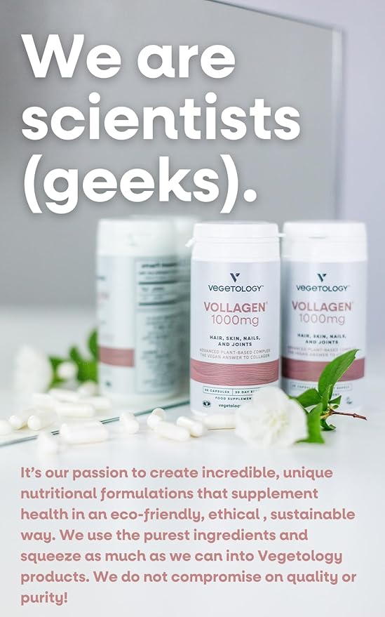 Vollagen Plant Based Complex – Plant Based Protein Alternative to Collagen – Amazing Hair Skin Nails Supplement – Delivers a Complex of Amino Acids (1000 mg - 60 Tablets)