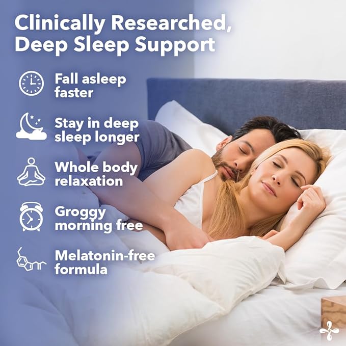 LifeSeasons Rest-ZZZ Melatonin Free - Sleep Support Supplement - Calms Nervous System - Eases Restlessness & Nerve-Related Sleeplessness - Magnesium GABA & Chamomile - 60 Capsules