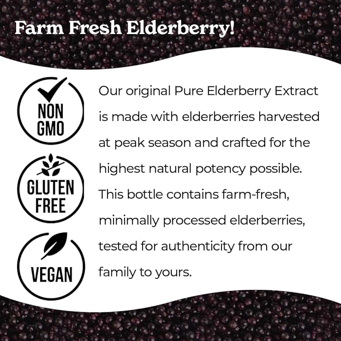 Norm's Farms Black Elderberry Wellness Syrup and Black Elderberry Extract - Natural Immune Support - 2PK 8 Oz. Containers
