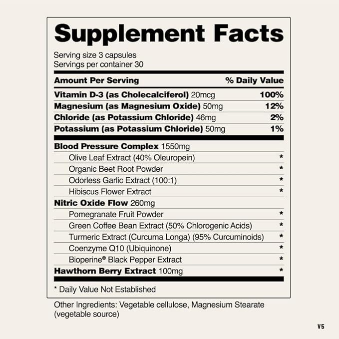 Snap Supplements Heart Health Support Supplement with Coq10, Organic Beet Root Powder, Hawthorn Berry, Turmeric and Odorless Garlic, Supports Nitric Oxide Level, Circulation and Flow, 90 Capsules