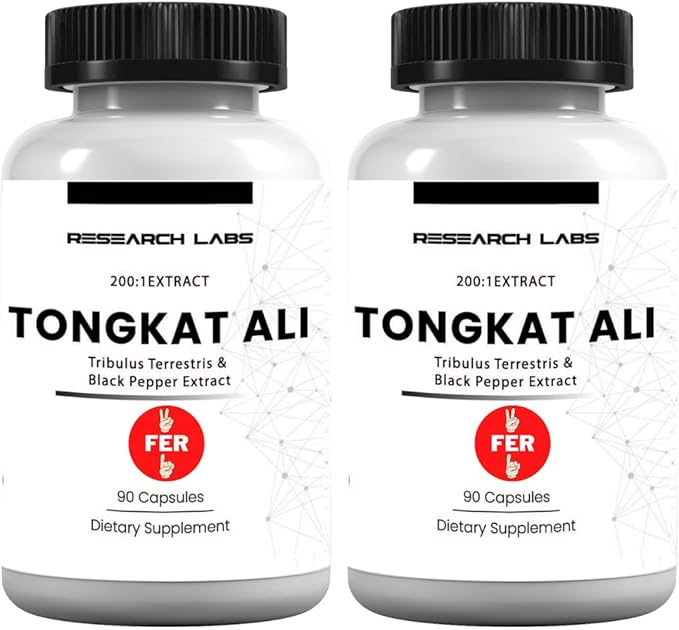 Research Labs Longjack Tongkat Ali Extract Capsules 200x Strength | 200,000 mg | Strength, Drive, Performance & Muscle Mass (2)