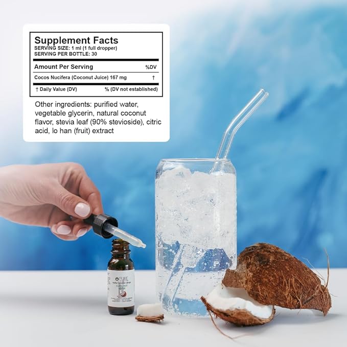 Pure Inventions Coconut Water - Water Enhancer Drops - Electrolyte Hydration - No Sugar, Calories, or Artificial Sweeteners - 30 Servings, 1 oz