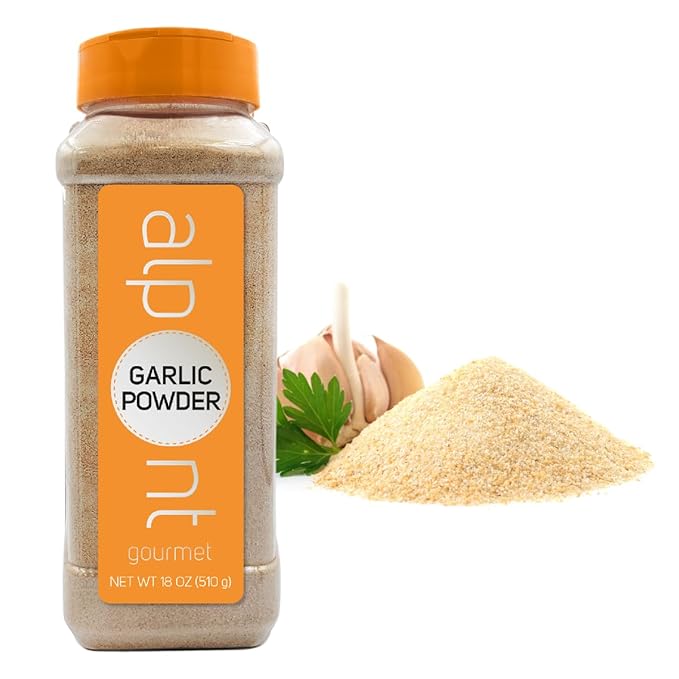 ALPONT GOURMET Garlic Powder 18oz (510g), All Natural, Non-GMO, Packed To Keep It Fresh, Premium Quality