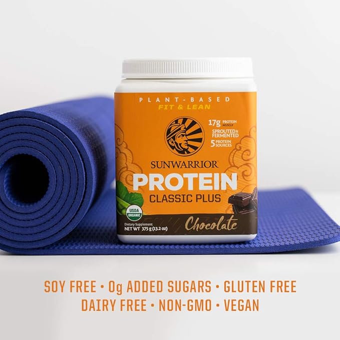 Clean Vegan Protein Powder Chocolate | Organic Protein Powder Plant Based Formula with 5 Superfood Blend Sprouted & Fermented | Non-GMO Low Carb Soy Dairy & Gluten Free (Chocolate, 15 Servings)