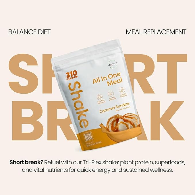 310 Nutrition All-In-One Meal Replacement Shake-Superfood Protein with Fiber, Probiotics & Adaptogens โ Low Carb, Vegan, Keto & Paleo Friendly - ๐ฎ๐ด ๐ฆ๐ฒ๐ฟ๐๐ถ๐ป๐ด๐ ๐๐ฎ๐ฟ๐ฎ๐บ๐ฒ๐น ๐ฆ๐๐ป๐ฑ๐ฎ๐ฒ
