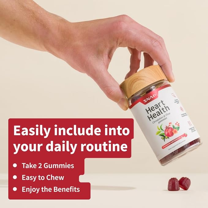 Snap Supplements Heart Health Bundle: CoQ10, Organic Beet Root, Hawthorn Berry, Turmeric & Odorless Garlic Capsules + Sugar-Free Gummies, 90 Caps & 60 Gummies