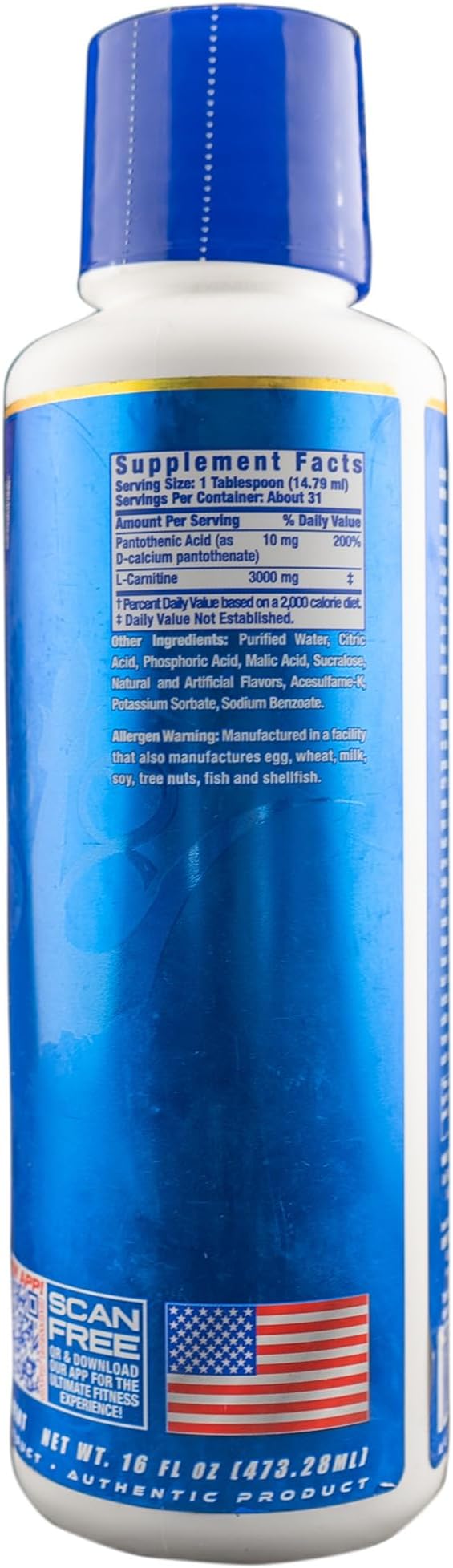 Ronnie Coleman Signature Series L-Carnitine XS 3000 Liquid, Amino Acids Metabolism and Lean Muscle Strength Support, Stimulant Free, Sugar Free, Zero Carbs, Grape, 16 Oz