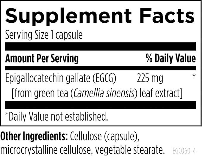 Designs for Health EGCg - Decaffeinated Green Tea Extract (225mg) + Polyphenols Antioxidant Supplement - Non-GMO Vegan Green Tea Pills (60 Capsules)