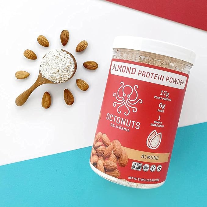 Almond Protein Powder, 21 Ounce, Made with California Almonds, 17g Plant Based Protein, Keto, Paleo Friendly, Vegan, Gluten Free, 17 Servings