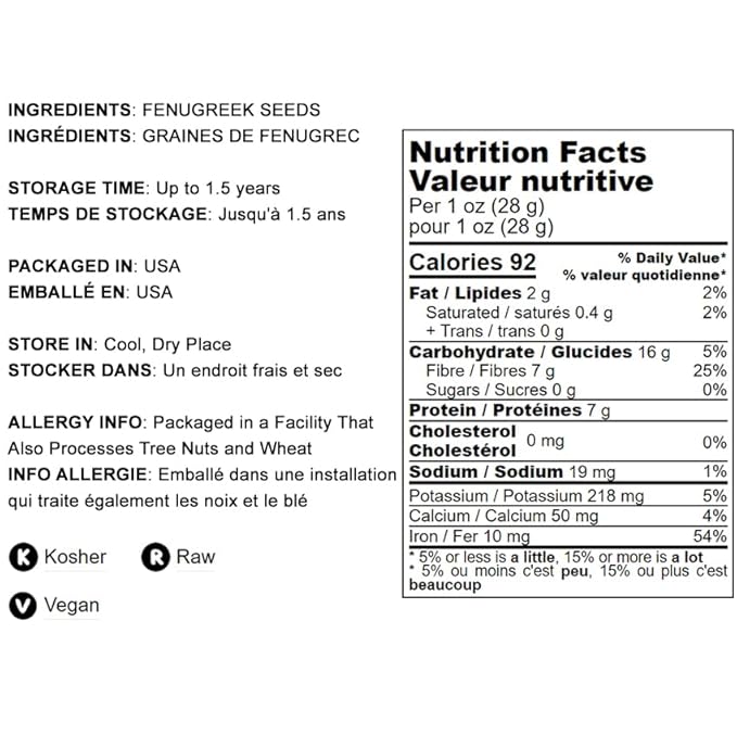 Food to Live Fenugreek Powder, 4 Pounds – Ground Methi Seeds, Kosher, Vegan, Bulk. Rich in Dietary Fiber and Iron. Great for Spice Blends, Curries, Chutneys, Vegetable Dishes, and Smoothies