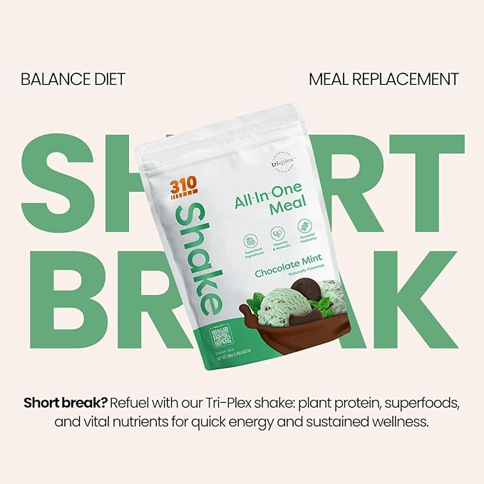 310 Nutrition All-In-One Meal Replacement Shake-Superfood Protein with Fiber, Probiotics & Adaptogens โ Low Carb, Vegan, Keto & Paleo Friendly - ๐ฎ๐ด ๐ฆ๐ฒ๐ฟ๐๐ถ๐ป๐ด๐ ๐๐ต๐ผ๐ฐ๐ผ๐น๐ฎ๐๐ฒ ๐ ๐ถ๐ป๐