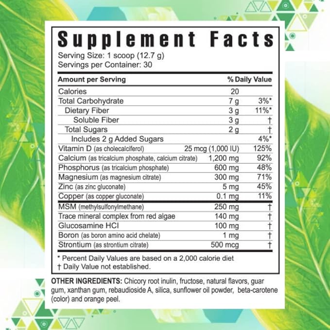 Youngevity Beyond Osteo-FX™ Powder – 1200 mg with Vitamin D3, Tri-Calcium Phosphate, Magnesium, and Zinc – Calcium Citrate Supplement for Women & Men – Non-GMO, Gluten-Free – Tropical Vanilla