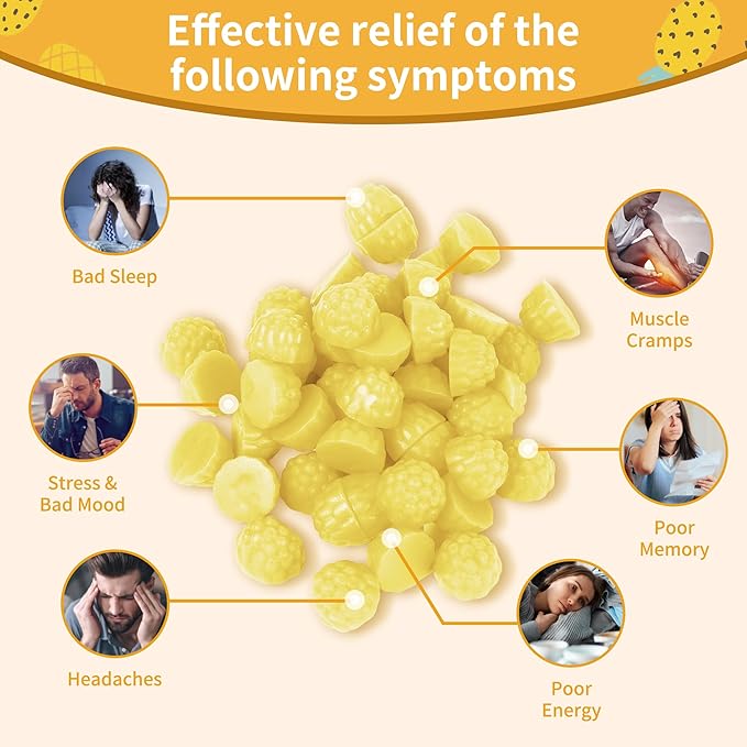Magnesium Glycinate Gummies 1000mg - Sugar Free Magnesium Potassium Supplement with Vitamin D, B6, CoQ10 for Calm Mood & Sleep Support - 120 Pineapple Gummies -2 Pack