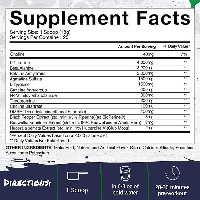Gaspari Nutrition SuperPump Aggression Pre-Workout: Energy, Focus, Endurance and Recovery, with Creatine and Caffeine (25 Servings, Grizzly Gummy)