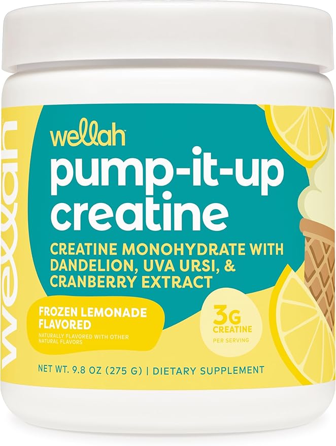 Pump-It-Up Creatine (50 Servings, Frozen Lemonade) - Creatine Monohydrate with Dandelion, Uva Ursi, & Cranberry Extract
