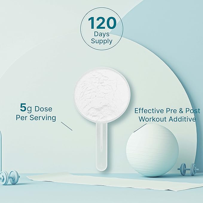 2 Pack Instant Creatine Monohydrate Powder 600 Grams (21.2oz) | Unflavored Micronized Creatine Powder, 5000mg Per Serving, 4 Month Supply, Vegan | Keto, Non-GMO, No Filler, No Additives - 120 Servings