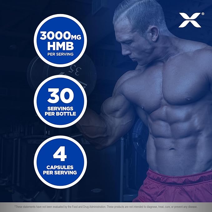 ALLMAX HMB 3000 (120 Veggie Capsules) - Supports Muscle Strength & Reduces Muscle Breakdown - Non-GMO, Gluten Free - 30 Servings
