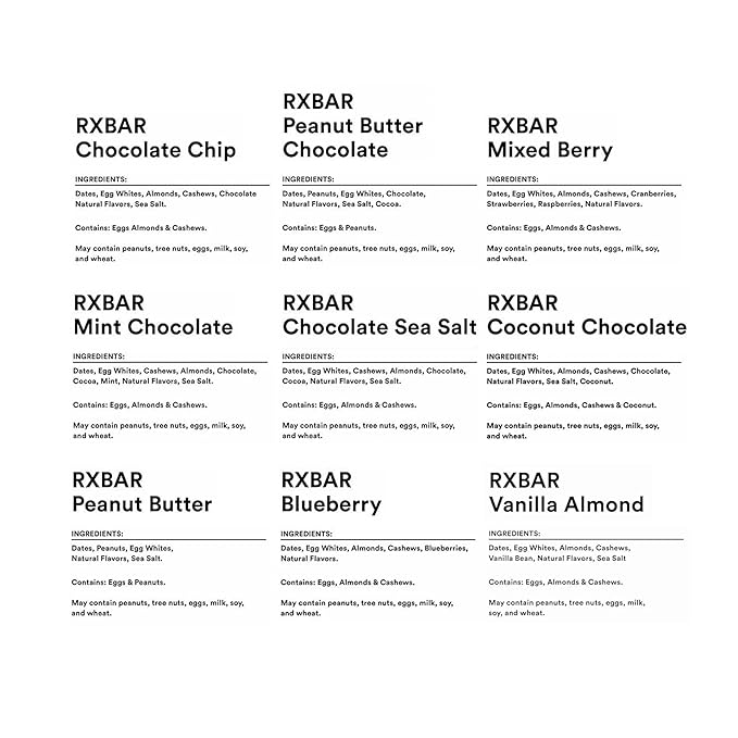 RXBAR Protein Bars, 12g Protein, Gluten Free Snacks, Variety Pack (28 Bars)