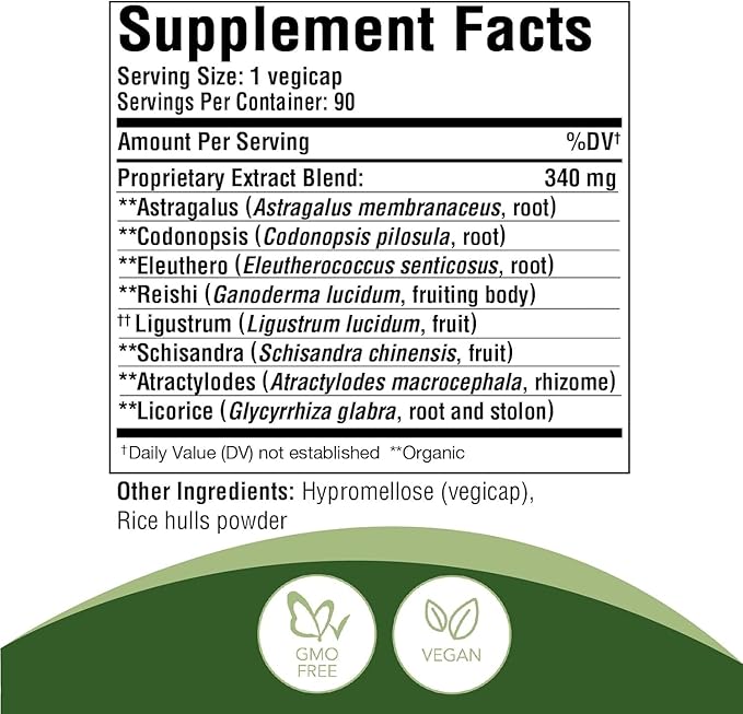 Deep Immune 5:1 Powder Extract 90 Caps - Natural Herbal Immune Support Booster - Non GMO, Vegan