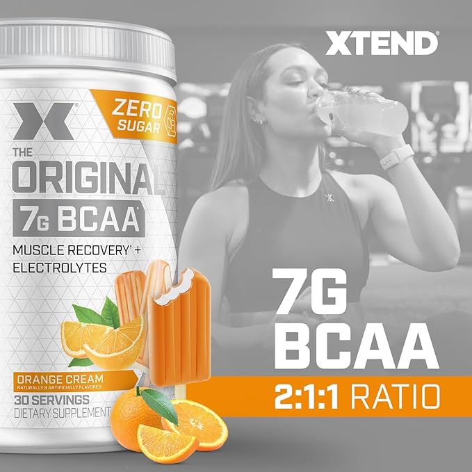 Original BCAA Powder 7g BCAA and 2.5g L-Glutamine, Sugar Free Post Workout Muscle Recovery Drink with Amino Acids for Men & Women, 30 Servings