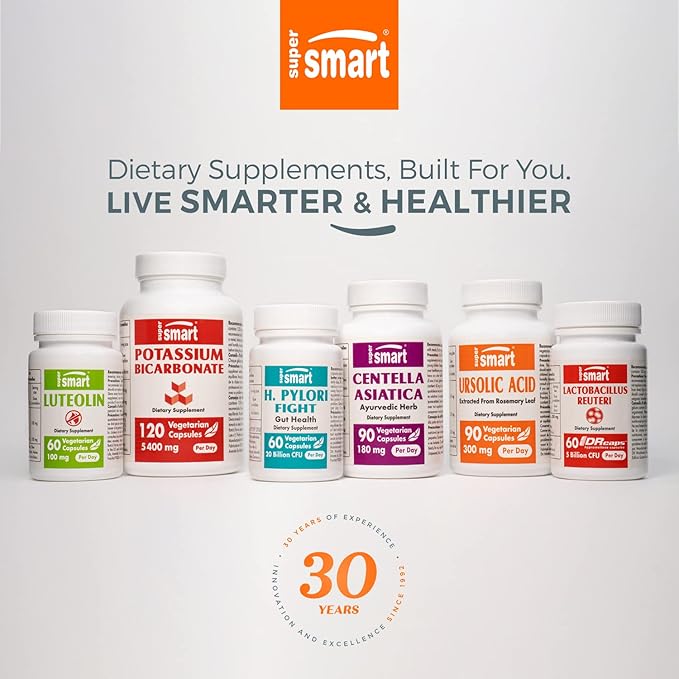 Supersmart - Immunity Booster - Immune System Booster Supplement - Sore Throat Coat - with Echinacea Extract, Beta Glucans, Vitamin C & Zinc | Non-GMO & Gluten Free - 60 Tablets