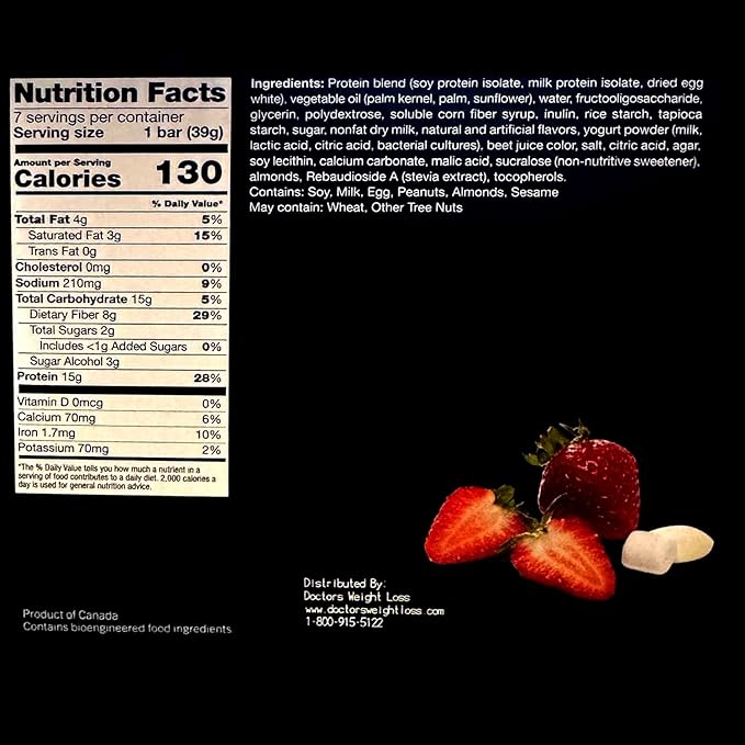 Protiwise High Protein Nutrition Bar | Berry Fluffy Bars | 15g Protein Bar | Meal Replacement Bar | Gluten-Free, Low Fat, Low Sugar, Low Carb Delight | 7-Pack Weight Loss Wonder | Berry Bliss
