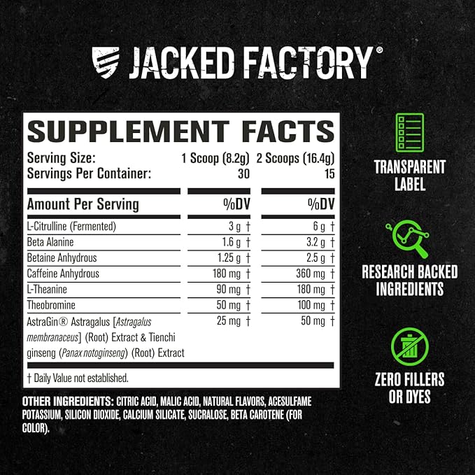 Jacked Factory Nitrosurge Pre-Workout in Pineapple & N.O. XT Nitric Oxide Booster for Men & Women