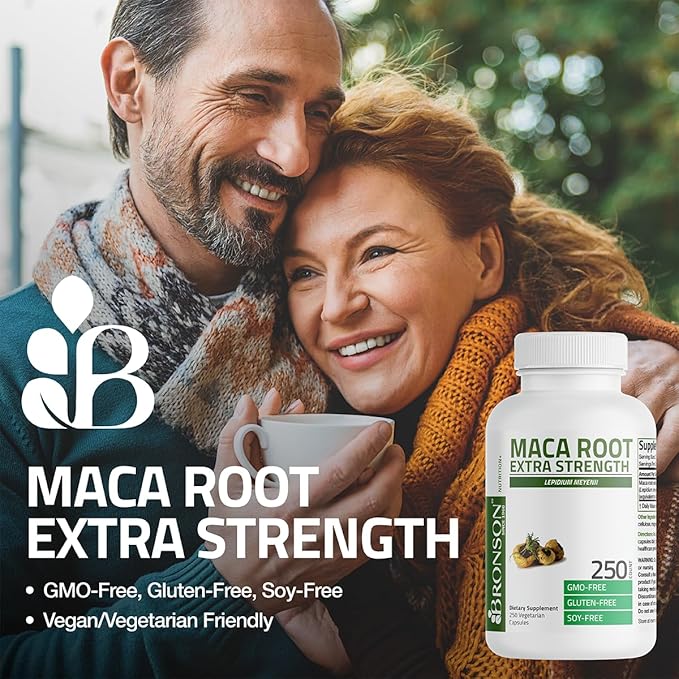 Bronson Maca Root Extra Lepidium Meyenii, Non-GMO, 90 Vegetarian Capsules