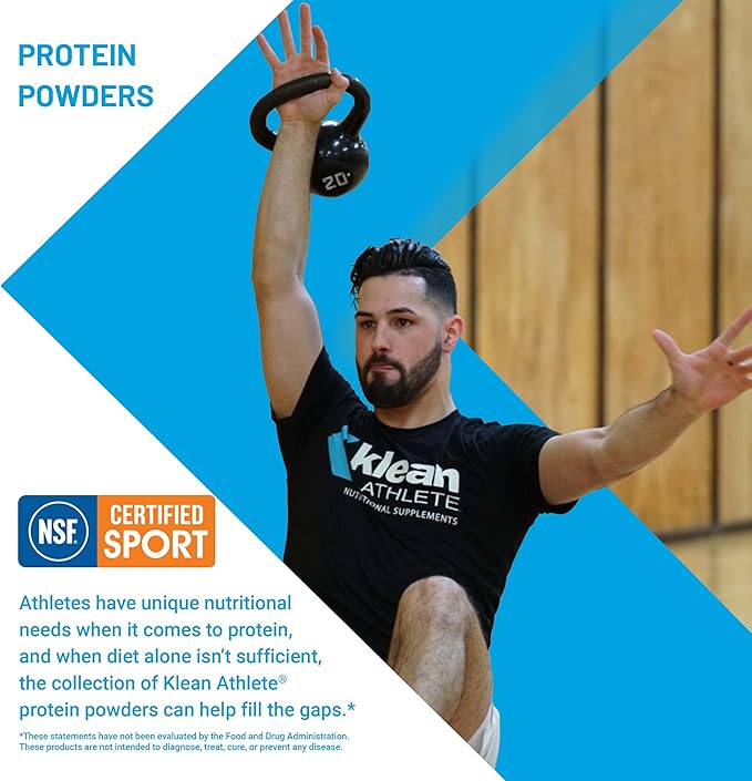 Klean ATHLETE | Klean Casein Protein | Designed to Help with Recovery and Reduce Muscle Breakdown.* | NSF Certified for Sport | 21.6 Ounces | Natural Vanilla Custard Flavor