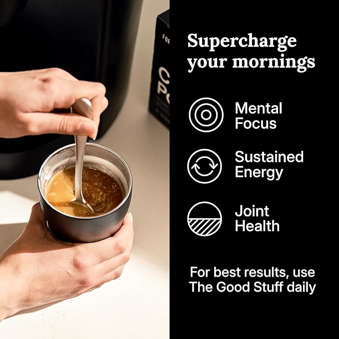 For Wellness The Good Stuff™ Focus Blend (30 Stick Packs), Non-Dairy Coffee Supplement – Stimulates Cognitive Function & Mental Clarity