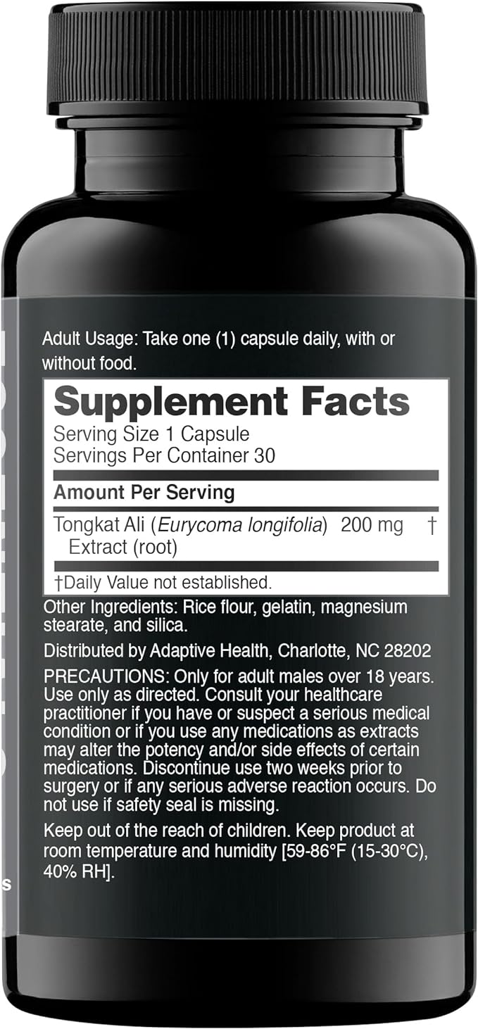Nugenix Essentials Tongkat Ali for Men, Support for Men's Health, Longjack Eurycoma Longifolia Extract, 30ct