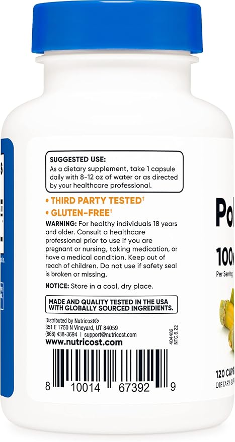 Nutricost Policosanol 100mg, 120 Capsules - Gluten Free, Non-GMO, and Vegetarian Friendly