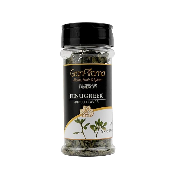 GranAroma Fenugreek Leaves, Aromatic & Nutty Flavor, Curries & Stews, Indian Cuisine (0.32 Ounce)