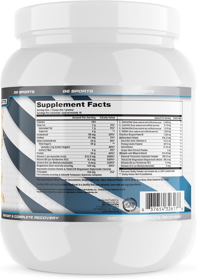 Nutrition Replenish Instant & Complete Recovery (Post Workout Formula, 11g of BCAAs & EAAs, 20g Whey Protein, 1000mg Creatine MagnaPower, Zero Refined Sugars) – 2lb Jar – Orange Mango