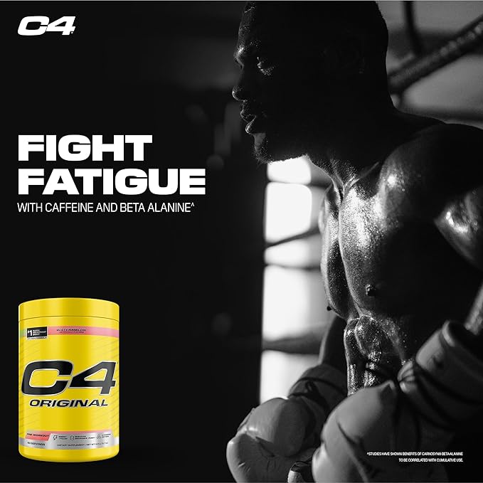 Cellucor C4 Original Pre Workout – Pre-Workout for Endurance, Focus & Performance with 200mg Caffeine, Beta-Alanine, Creatine Nitrate, L-Arginine & PeptiPump – Sugar Free, 50 Servings, Watermelon
