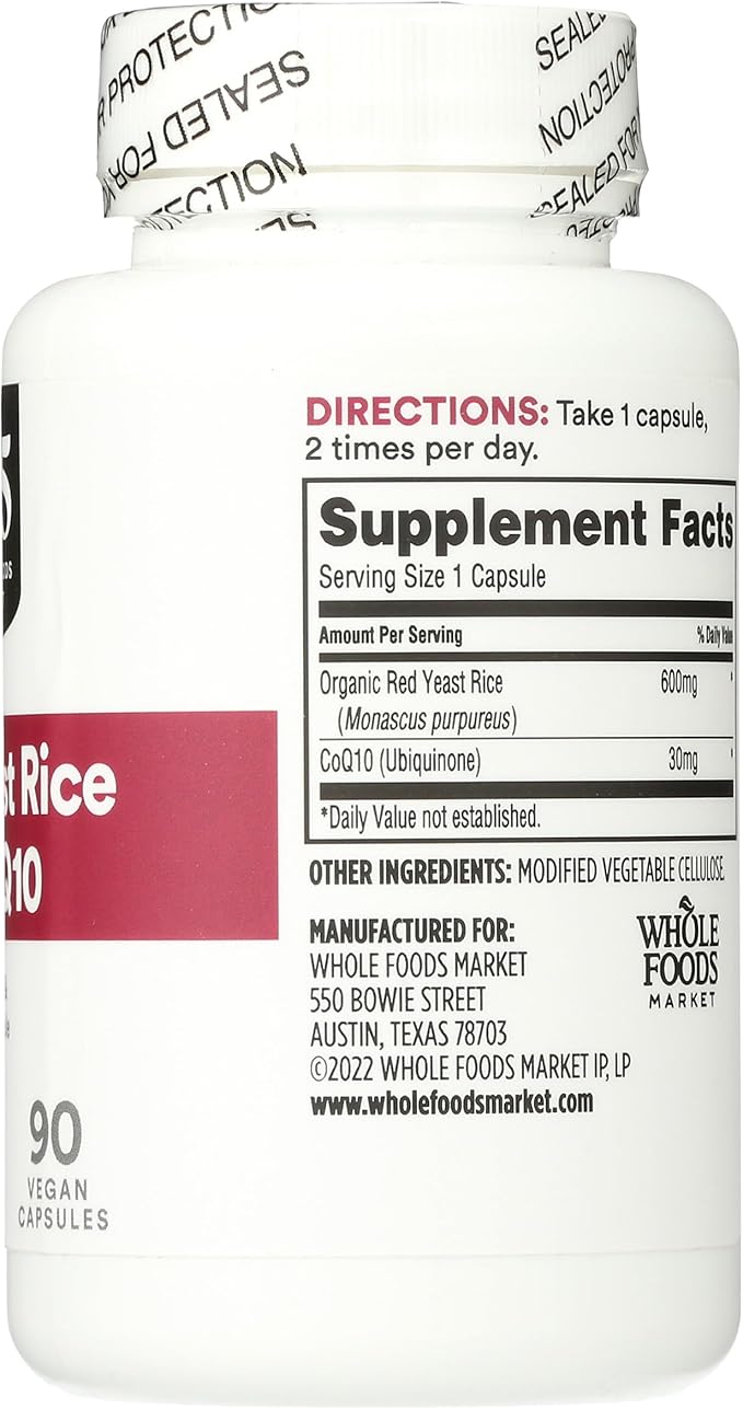 Whole Foods Market, Red Yeast Rice with CoQ10, 90 CT