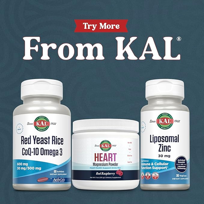 KAL Red Yeast Rice COQ10 Omega 3, 60 Count