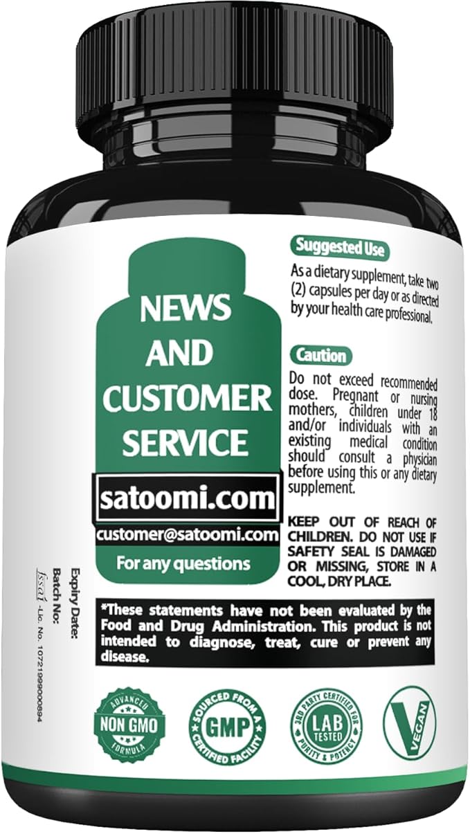 Satoomi NAD+ Supplement with Nicotinamide Riboside 900mg NR, Resveratrol, Quercetin, Turmeric, Astragalus, Ginseng, Vitamin D3, Vitamin C - 60 Count