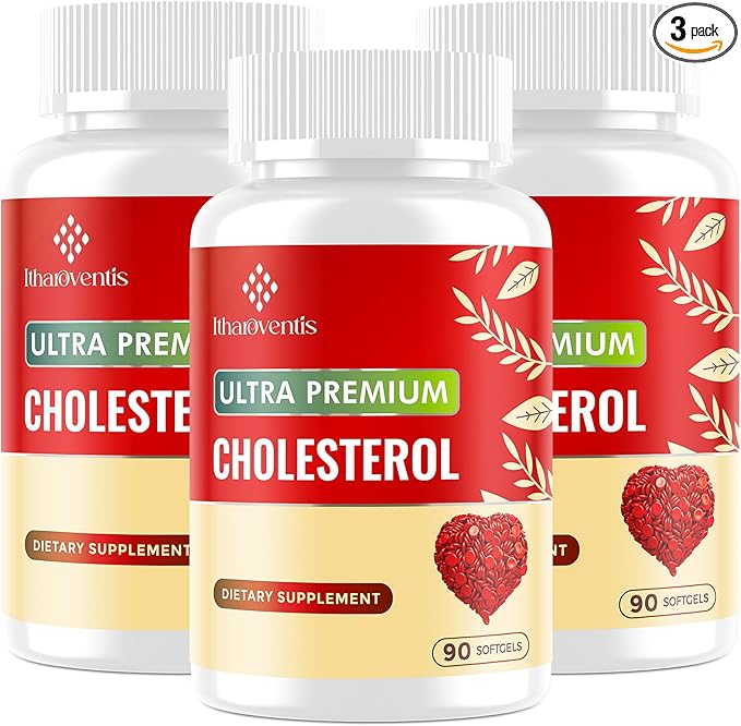Cholesterol Supplements with Plant Sterols, Niacin, Red Yeast Rice, Bergamot, Omega-3 & Garlic - Max Absorption - 270 Softgels