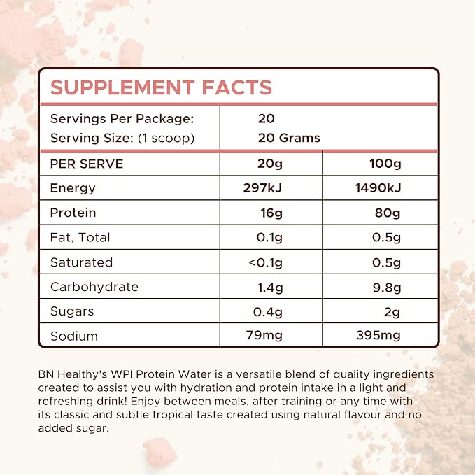 Delicious Whey Protein Powder - Tropical - Premium Whey Isolate for Highest Protein Concentration - Sugar Free Formula for Weight Management