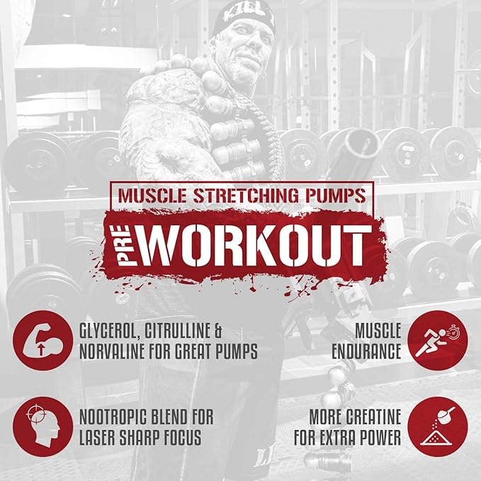 5% Nutrition Rich Piana Bundle | AllDayYouMay BCAA Powder + Kill It Reloaded High-Stim Pre-Workout (Blue Raspberry)