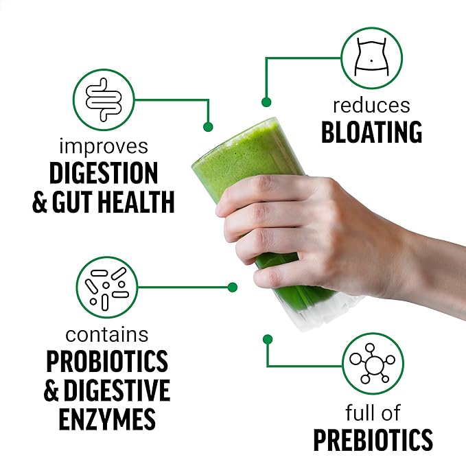 Force Factor Smarter Greens Superfoods Powder to Support Digestion, Gut Health, Bloating, Greens Powder with Probiotics, Prebiotics, Digestive Enzymes, & Adaptogens, Pomegranate Berry, 30 Servings