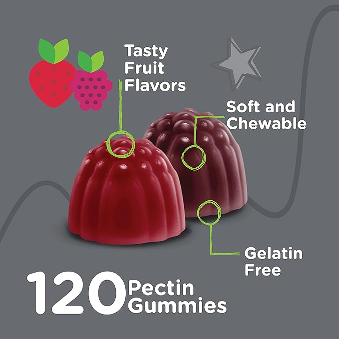 Prebiotic Kids Fiber Gummies for Constipation Relief, Digestive Health Regularity Support, Natural Weight Support - Fiber 4g, Zero Sugar Added, Vegan, Gluten Free - Tasty Chewable Fruit Flavored Gummy