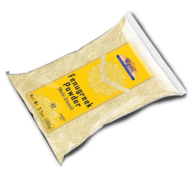 Rani Fenugreek (Methi) Seeds Ground Powder 3.5oz (100g) Trigonella foenum graecum ~ All Natural | Vegan | Gluten Friendly | Non-GMO | Kosher | Indian Origin, used in cooking & Ayurvedic spice