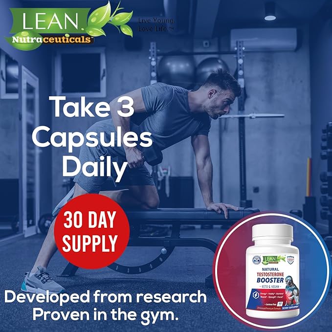 Testosterone Booster for Men, Keto Vegan, Total Male Test Supplement, Tongkat Ali Horney Goat Weed Tribulus Terrestris D Aspartic Acid Boron Plus Zinc DHEA, Enhance Max Mood Build Muscle Pills 90 Caps